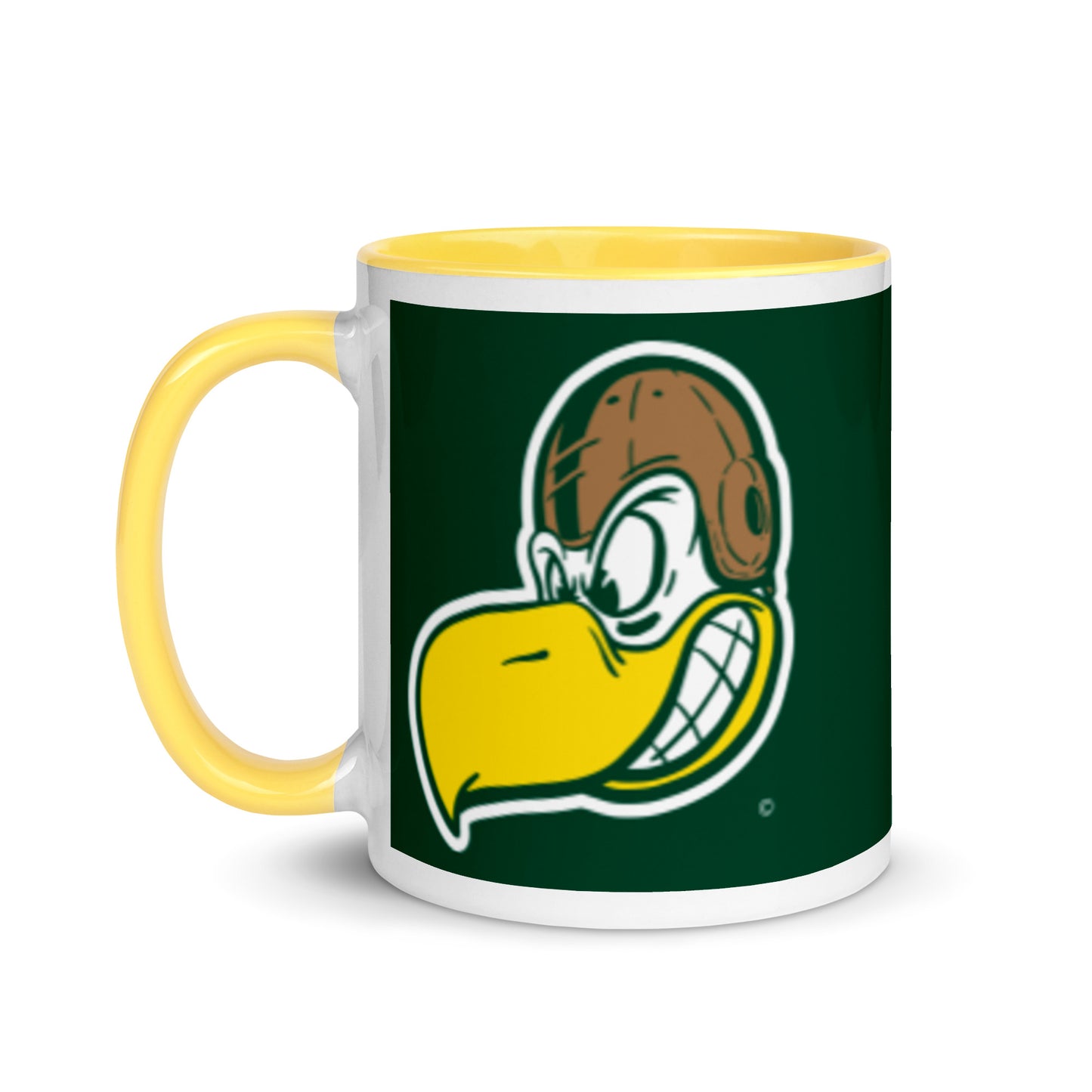 GlenOak Classic Cartoon Eagle Mascot Mug with Color Inside