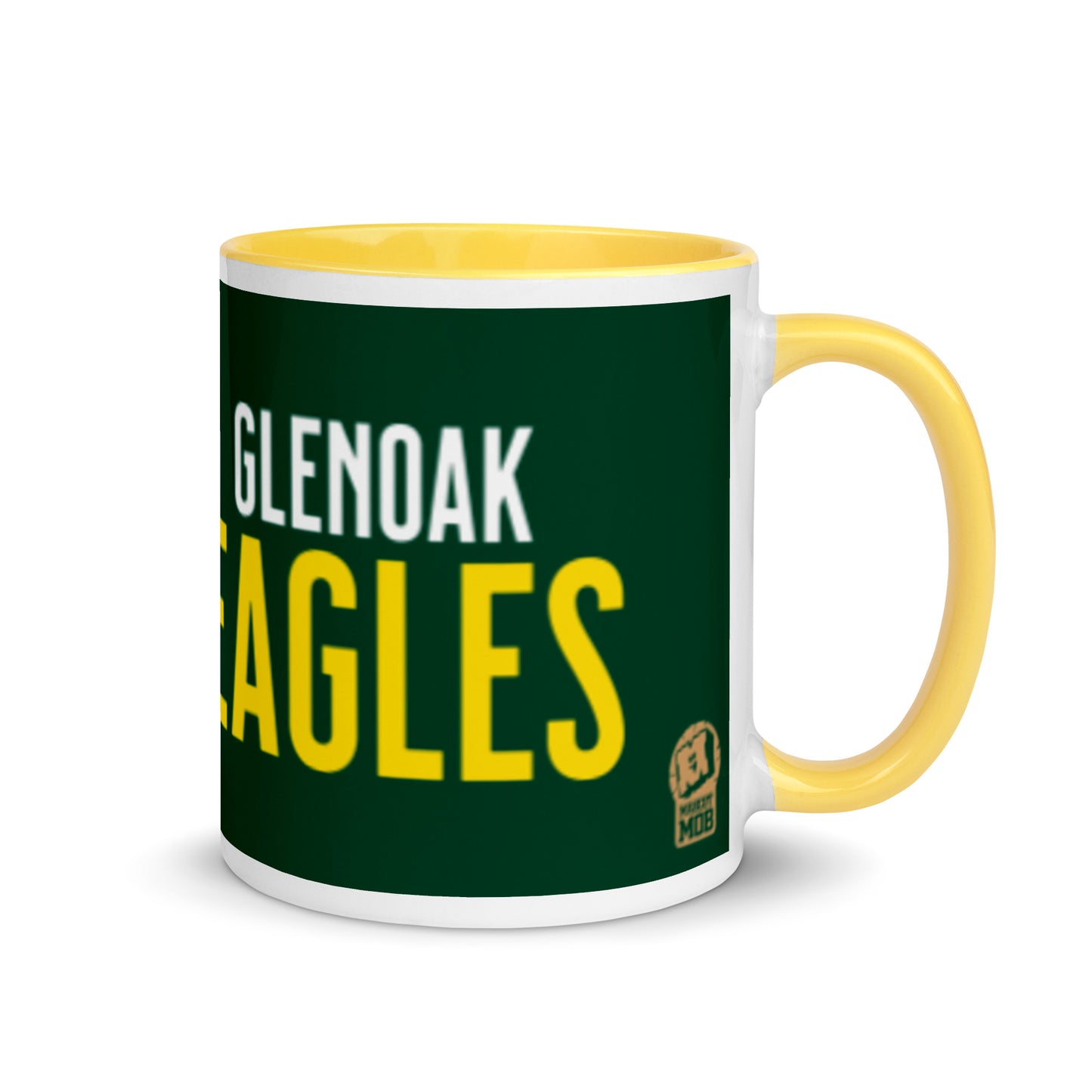 GlenOak Classic Cartoon Eagle Mascot Mug with Color Inside