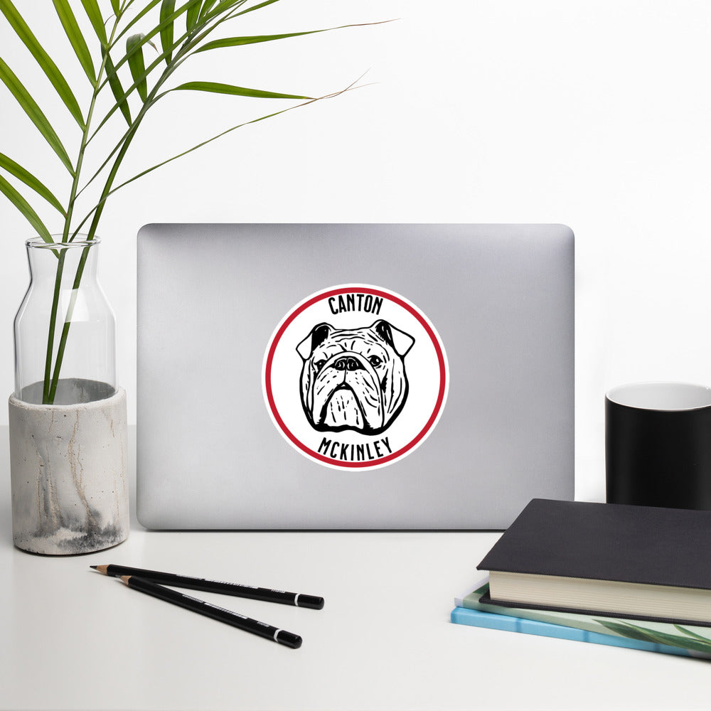 Canton McKinley Bulldogs Vintage Design Bubble-free stickers