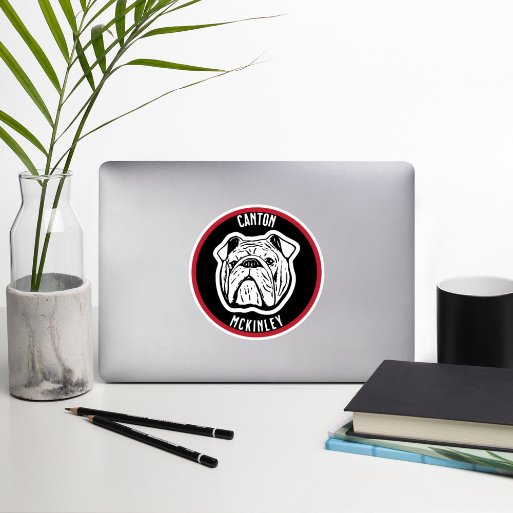 Canton McKinley Bulldogs Vintage Design Bubble-free stickers