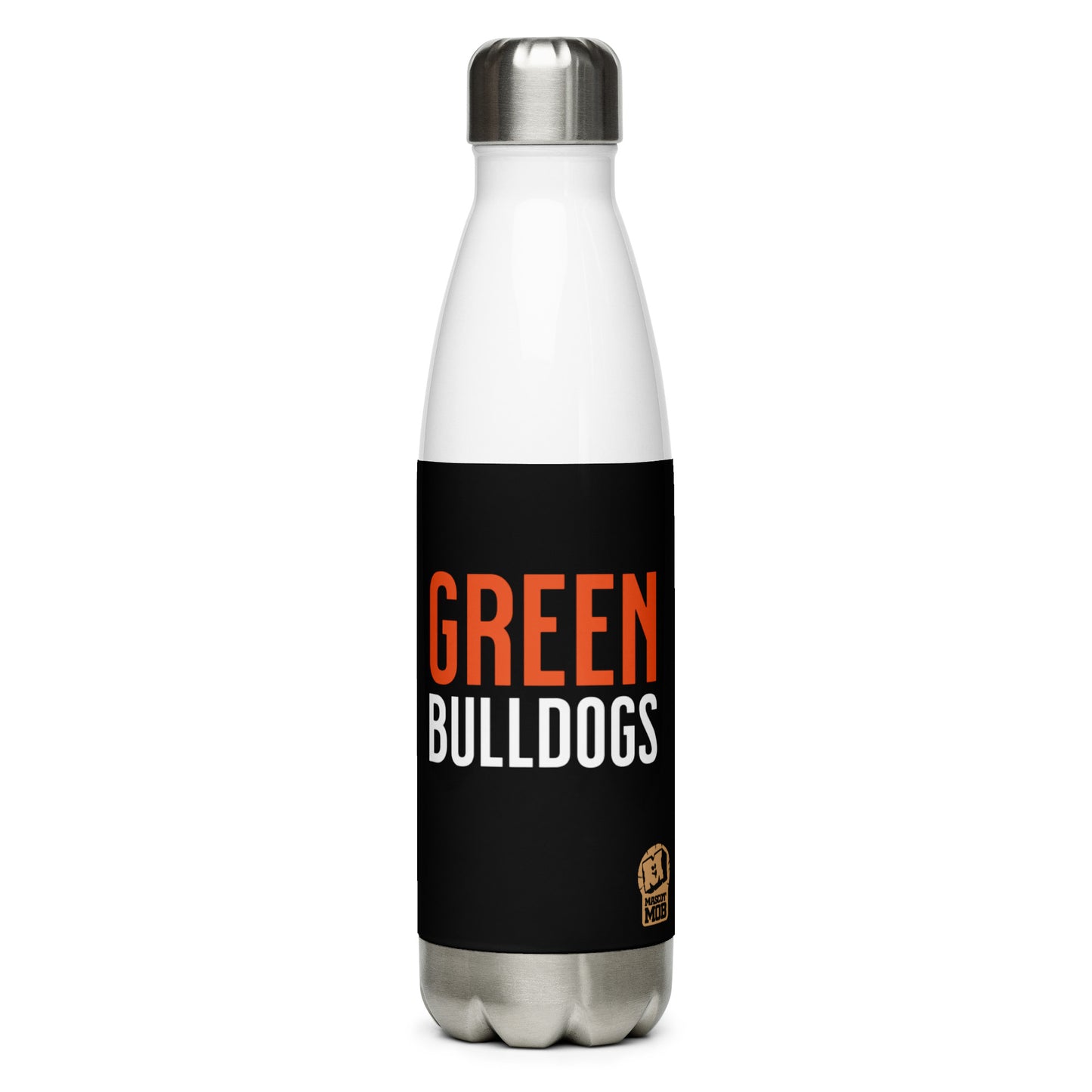 Green Bulldogs Stainless Steel Water Bottle