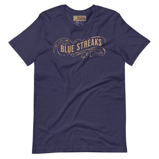 Lake Blue Streaks Vintage Style Unisex t-shirt